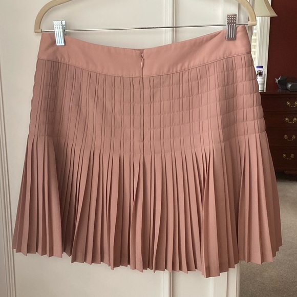 J. Crew Factory Pleated Chiffon Miniskirt in Blush - Picture 3 of 7